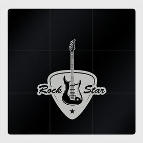 Магнитный плакат 3Х3 с принтом Рок звезда в Тюмени, Полимерный материал с магнитным слоем | 9 деталей размером 9*9 см | Тематика изображения на принте: гитара | звезда | медиатор | ретро стиль | рок | рок звезда | электрогитара.