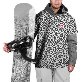 Накидка на куртку 3D с принтом Kiss в Тюмени, 100% полиэстер |  | Тематика изображения на принте: art | background | kiss | leopard | lips | spots | texture | арт | губы | леопард | поцелуй | пятна | текстура | фон
