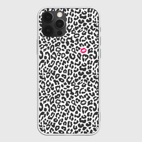 Чехол для iPhone 12 Pro Max с принтом Kiss в Тюмени, Силикон |  | Тематика изображения на принте: art | background | kiss | leopard | lips | spots | texture | арт | губы | леопард | поцелуй | пятна | текстура | фон