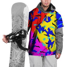 Накидка на куртку 3D с принтом Камуфляж геймера в Тюмени, 100% полиэстер |  | Тематика изображения на принте: игры | камуфляж | краски | пятна | спорт | текстуры | узоры | фигуры | цветной | яркая