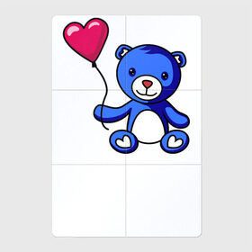 Магнитный плакат 2Х3 с принтом Медвежонок с шариком в Тюмени, Полимерный материал с магнитным слоем | 6 деталей размером 9*9 см | Тематика изображения на принте: bear | love is | teddy | valentines day | валентина | влюбленный | воздушный шарик | девочкам | девушке | игрушка | кукла | лучшая | любимая | люблю | любовь | марта | медведь | медвежата | милый | няшный | плюшевый