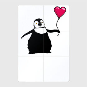 Магнитный плакат 2Х3 с принтом Пингвин с шариком в Тюмени, Полимерный материал с магнитным слоем | 6 деталей размером 9*9 см | love is | valentines day | валентина | влюбленный | воздушный шарик | девочкам | девушке | зима | зимние | игрушка | ласты | лучшая | любимая | люблю | любовь | марта | милый | няшный | пингвин | плюшевый | подарок
