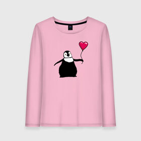 Женский лонгслив хлопок с принтом Пингвин с шариком в Тюмени, 100% хлопок |  | love is | valentines day | валентина | влюбленный | воздушный шарик | девочкам | девушке | зима | зимние | игрушка | ласты | лучшая | любимая | люблю | любовь | марта | милый | няшный | пингвин | плюшевый | подарок