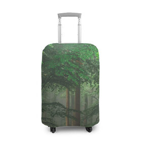 Чехол для чемодана 3D с принтом Тропический лес в Тюмени, 86% полиэфир, 14% спандекс | двустороннее нанесение принта, прорези для ручек и колес | деревья | джунгли | зеленый лес | зелень | лес | тропики | тропический лес