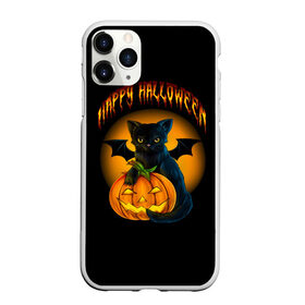 Чехол для iPhone 11 Pro Max матовый с принтом Хэллоуин в Тюмени, Силикон |  | Тематика изображения на принте: halloween | happy | happy halloween | вампир | зубы | луна | полнолуние | праздник | праздник хэллоуин | тыква | хэллоуин