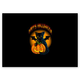 Поздравительная открытка с принтом Хэллоуин в Тюмени, 100% бумага | плотность бумаги 280 г/м2, матовая, на обратной стороне линовка и место для марки
 | halloween | happy | happy halloween | вампир | зубы | луна | полнолуние | праздник | праздник хэллоуин | тыква | хэллоуин