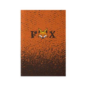 Обложка для паспорта матовая кожа с принтом FOX в Тюмени, натуральная матовая кожа | размер 19,3 х 13,7 см; прозрачные пластиковые крепления | Тематика изображения на принте: animals | fox | foxes | foxy | ginger | животные | лис | лиса | лисенок | лисий | лисица | лисицы | лисичка | лисички | лисы | лисята | оранжевый