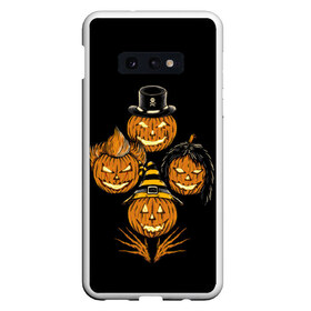 Чехол для Samsung S10E с принтом Halloween в Тюмени, Силикон | Область печати: задняя сторона чехла, без боковых панелей | Тематика изображения на принте: ghost | halloween | monster | queen | rock | skull | кладбище | летучая | монстр | монстры | мышь | приведение | приведения | призрак | призраки | рок | тыква | хэллоуин | череп