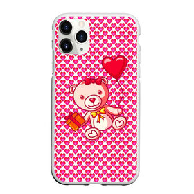 Чехол для iPhone 11 Pro матовый с принтом Медвежонок сюрприз в Тюмени, Силикон |  | Тематика изображения на принте: baby | bear | love is | teddy | valentines | бабочка | бантик | валентина | влюбленный | воздушный шарик | девочка | игрушка | лучшая мама | любимая жена | люблю | любовь | малыш | марта | медведь | медвежата | милый