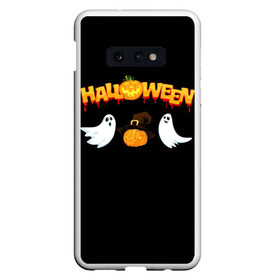 Чехол для Samsung S10E с принтом Halloween в Тюмени, Силикон | Область печати: задняя сторона чехла, без боковых панелей | halloween | jack | lantern | pumpkin | светильник джека | хэллоуин