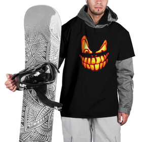Накидка на куртку 3D с принтом Halloween в Тюмени, 100% полиэстер |  | halloween | jack | lantern | pumpkin | светильник джека | хэллоуин