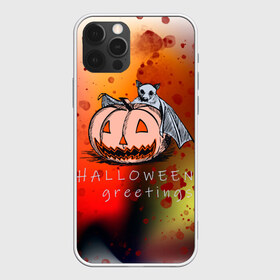 Чехол для iPhone 12 Pro Max с принтом Bat and pumpkin в Тюмени, Силикон |  | halloween | hallowen | halowen | helloween | день всех святых | летучая мышь | тыква | халовен | халовин | хеллуин | хеловин