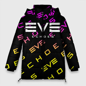 Женская зимняя куртка 3D с принтом EVE ECHOES ИВ ЭХО в Тюмени, верх — 100% полиэстер; подкладка — 100% полиэстер; утеплитель — 100% полиэстер | длина ниже бедра, силуэт Оверсайз. Есть воротник-стойка, отстегивающийся капюшон и ветрозащитная планка. 

Боковые карманы с листочкой на кнопках и внутренний карман на молнии | echo | echoes | eve | game | games | logo | online | space | ев онлайн | ев эхо | еве | ив онлайн | ив эхо | игра | игры | космос | лого | логотип | логотипы | онлайн | символ | символы | эхо | эхос