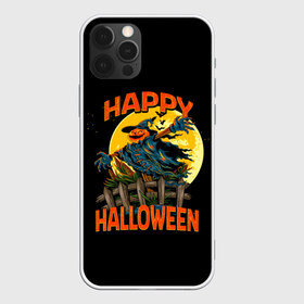 Чехол для iPhone 12 Pro Max с принтом Halloween в Тюмени, Силикон |  | Тематика изображения на принте: 31 октября | halloween | halowen | ведьма | день всех святых | джек | костюм | кровь | лого | монстр | надпись | праздник | приведение | призрак | светильник | символ | страшная | тыква | ужасы | хеллоуин | хеллуин