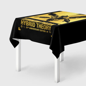 Скатерть 3D с принтом Hybrid Theory 20th Anniversary в Тюмени, 100% полиэстер (ткань не мнется и не растягивается) | Размер: 150*150 см | chester bennington | hybrid theory | linkin park | rock | беннингтон | линкин парк | рок | честер