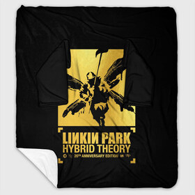 Плед с рукавами с принтом Hybrid Theory 20th Anniversary в Тюмени, 100% полиэстер | Закругленные углы, все края обработаны. Ткань не мнется и не растягивается. Размер 170*145 | chester bennington | hybrid theory | linkin park | rock | беннингтон | линкин парк | рок | честер