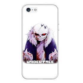 Чехол для iPhone 5/5S матовый с принтом UNDERTALE в Тюмени, Силикон | Область печати: задняя сторона чехла, без боковых панелей | sans | undertale | андертале | андертейл | игра | подземная история | подземная сказка | санс | ундертале