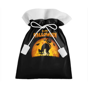 Подарочный 3D мешок с принтом Helloween в Тюмени, 100% полиэстер | Размер: 29*39 см | halloween | ведьма | летучая мышь | полнолуние | привидение | призрак | тыква | хеллоуин | хелуин | хэллоин | хэллоуин | хэлоуин | хэлуин | черный кот