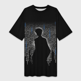 Платье-футболка 3D с принтом Врата Штейна в Тюмени,  |  | anime | gate | kurisu | makise | okabe | rintaro | steins | аниме | врата | время | курису | макисе | окабе | ринтаро | сериал | часы | штейна