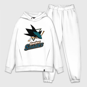 Мужской костюм хлопок OVERSIZE с принтом Сан Хосе Шаркс в Тюмени,  |  | hockey | nhl | san jose | san jose sharks | sharks | usa | нхл | сан хосе | сан хосе шаркс | спорт | сша | хоккей | шайба | шаркс