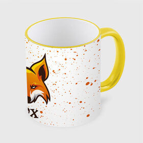 Кружка с полной запечаткой с принтом FOX в Тюмени, керамика | ёмкость 330 мл | animals | fox | foxes | foxy | ginger | животные | лис | лиса | лисенок | лисий | лисица | лисицы | лисичка | лисички | лисы | лисята | оранжевый