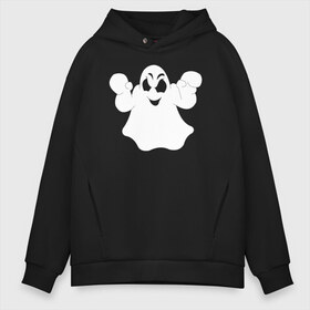 Мужское худи Oversize хлопок с принтом Halloween в Тюмени, френч-терри — 70% хлопок, 30% полиэстер. Мягкий теплый начес внутри —100% хлопок | боковые карманы, эластичные манжеты и нижняя кромка, капюшон на магнитной кнопке | Тематика изображения на принте: 31 октября | halloween | halowen | ведьма | день всех святых | джек | костюм | кровь | лого | монстр | надпись | праздник | приведение | призрак | светильник | символ | страшная | тыква | ужасы | хеллоуин | хеллуин