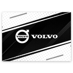 Поздравительная открытка с принтом VOLVO / Вольво в Тюмени, 100% бумага | плотность бумаги 280 г/м2, матовая, на обратной стороне линовка и место для марки
 | auto | logo | moto | symbol | volvo | авто | автомобиль | вольво | гонки | знак | лого | логотип | логотипы | марка | машина | мото | символ | символы
