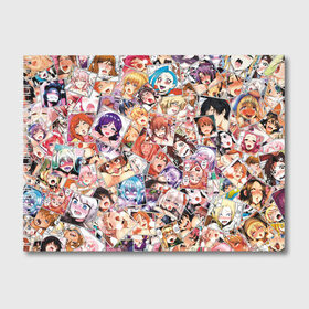 Альбом для рисования с принтом Color ahegao в Тюмени, 100% бумага
 | матовая бумага, плотность 200 мг. | ahegao | anime | manga | аниме | ахегао | коллаж | манга | паттерн | цвет