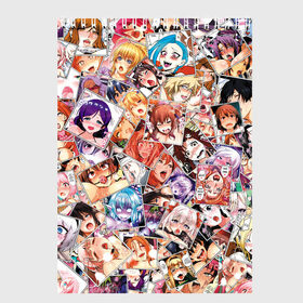 Скетчбук с принтом Color ahegao в Тюмени, 100% бумага
 | 48 листов, плотность листов — 100 г/м2, плотность картонной обложки — 250 г/м2. Листы скреплены сверху удобной пружинной спиралью | ahegao | anime | manga | аниме | ахегао | коллаж | манга | паттерн | цвет