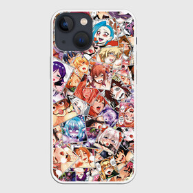 Чехол для iPhone 13 mini с принтом Color ahegao   Цветные Ахегао девушки в Тюмени,  |  | ahegao | anime | manga | аниме | ахегао | коллаж | манга | паттерн | цвет