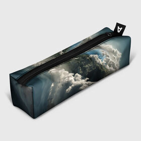 Пенал 3D с принтом Облака в Тюмени, 100% полиэстер | плотная ткань, застежка на молнии | земля | облака | океан | планета