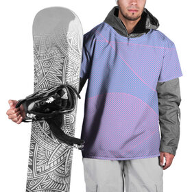 Накидка на куртку 3D с принтом Lines98 в Тюмени, 100% полиэстер |  | blue | good | lines | pink | positive | vibes | квадраты | красиво | линии | розовый | текстура | узор | шары