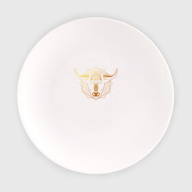 Тарелка с принтом бык в Тюмени, фарфор | диаметр - 210 мм
диаметр для нанесения принта - 120 мм | 2021 | бык | год быка | год коровы | новый год | символ года