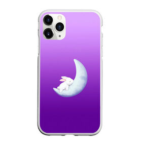 Чехол для iPhone 11 Pro Max матовый с принтом Зайчишка на луне в Тюмени, Силикон |  | Тематика изображения на принте: градиент | зайчик | зайчишка | звезды | кролик | луна | малыш | месяц | мультяшный | небо | ночь | ребенок | рисунок | сон | спит