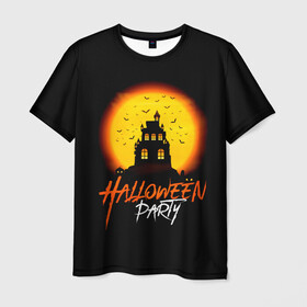 Мужская футболка 3D с принтом Halloween в Тюмени, 100% полиэфир | прямой крой, круглый вырез горловины, длина до линии бедер | 31 октября | halloween | halowen | ведьма | день всех святых | джек | костюм | кровь | лого | монстр | надпись | праздник | приведение | призрак | светильник | символ | страшная | тыква | ужасы | хеллоуин | хеллуин