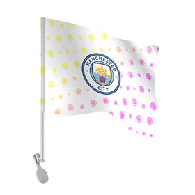 Флаг для автомобиля с принтом MANCHESTER CITY Манчестер Сити в Тюмени, 100% полиэстер | Размер: 30*21 см | city | club | footbal | logo | manchester | знак | клуб | логотип | логотипы | манчестер | символ | символы | сити | форма | футбол | футбольная | футбольный