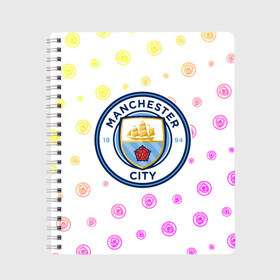 Тетрадь с принтом MANCHESTER CITY Манчестер Сити в Тюмени, 100% бумага | 48 листов, плотность листов — 60 г/м2, плотность картонной обложки — 250 г/м2. Листы скреплены сбоку удобной пружинной спиралью. Уголки страниц и обложки скругленные. Цвет линий — светло-серый
 | city | club | footbal | logo | manchester | знак | клуб | логотип | логотипы | манчестер | символ | символы | сити | форма | футбол | футбольная | футбольный