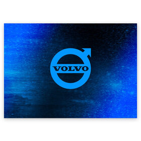 Поздравительная открытка с принтом VOLVO / Вольво в Тюмени, 100% бумага | плотность бумаги 280 г/м2, матовая, на обратной стороне линовка и место для марки
 | Тематика изображения на принте: auto | logo | moto | symbol | volvo | авто | автомобиль | вольво | гонки | знак | лого | логотип | логотипы | марка | машина | мото | символ | символы