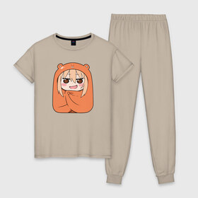 Женская пижама хлопок с принтом Himouto! Umaru-chan в Тюмени, 100% хлопок | брюки и футболка прямого кроя, без карманов, на брюках мягкая резинка на поясе и по низу штанин | anime himouto | anime umaru | himoto | himouto | himouto umaru | himouto umaru chan | umaru | umaru chan | аниме | аниме умару | аниме химото | двуличная сестренка умару | умару | химото | химото умару тян