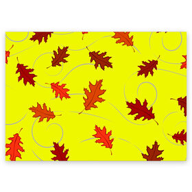 Поздравительная открытка с принтом Autumnal в Тюмени, 100% бумага | плотность бумаги 280 г/м2, матовая, на обратной стороне линовка и место для марки
 | abstraction | autumn | autumnal | colorful | fallen | leaves | patterns | texture | yellow | абстракция | желтый | листья | опавший | осенний | осень | разноцветный | текстура | узоры