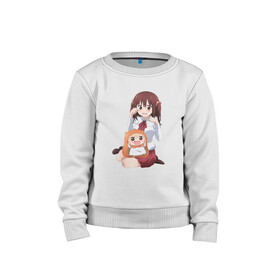 Детский свитшот хлопок с принтом Himouto! Umaru-chan  в Тюмени, 100% хлопок | круглый вырез горловины, эластичные манжеты, пояс и воротник | Тематика изображения на принте: anime himouto | anime umaru | himoto | himouto | himouto umaru | himouto umaru chan | umaru | umaru chan | аниме | аниме умару | аниме химото | двуличная сестренка умару | умару | химото | химото умару тян