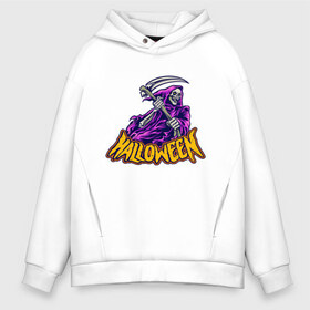 Мужское худи Oversize хлопок с принтом HALLOWEEN в Тюмени, френч-терри — 70% хлопок, 30% полиэстер. Мягкий теплый начес внутри —100% хлопок | боковые карманы, эластичные манжеты и нижняя кромка, капюшон на магнитной кнопке | halloween | кладбище | могила | ночь | страшила | ужасов | хэллоуин | хэлоуин