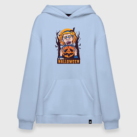 Худи SuperOversize хлопок с принтом I hate halloween в Тюмени, 70% хлопок, 30% полиэстер, мягкий начес внутри | карман-кенгуру, эластичная резинка на манжетах и по нижней кромке, двухслойный капюшон
 | Тематика изображения на принте: bat | bats | clerc | human | killer | pumpkin | vampire | zombie | вампир | вурдалак | зомби | интроверт | кладбище | клерк | летучие мыши | мерч | не наш праздник | ненавижу | ненависть | тыква | тыквенная голова | убил | хеллоуи