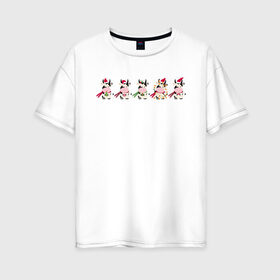 Женская футболка хлопок Oversize с принтом символ года в Тюмени, 100% хлопок | свободный крой, круглый ворот, спущенный рукав, длина до линии бедер
 | 2021 | бык | год быка | год коровы | новый год | символ года