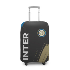 Чехол для чемодана 3D с принтом INTER / Интер в Тюмени, 86% полиэфир, 14% спандекс | двустороннее нанесение принта, прорези для ручек и колес | 