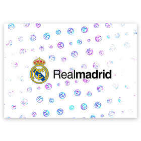 Поздравительная открытка с принтом REAL MADRID / РЕАЛ МАДРИД в Тюмени, 100% бумага | плотность бумаги 280 г/м2, матовая, на обратной стороне линовка и место для марки
 | football | logo | madrid | real | realmadrid | sport | клуб | лого | логотип | логотипы | мадрид | реал | реалмадрид | символ | символы | спорт | форма | футбол | футбольная