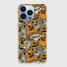 Чехол для iPhone 13 Pro с принтом Хэллоуин в Тюмени,  |  | art | background | candy | halloween | pumpkin | star | texture | арт | звезда | конфеты | текстура | тыква | фон | хэллоуин | хэлуин