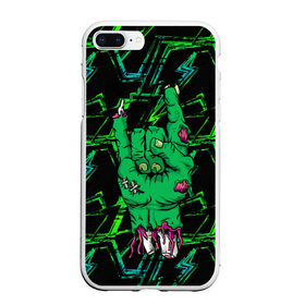 Чехол для iPhone 7Plus/8 Plus матовый с принтом Rock Zombie в Тюмени, Силикон | Область печати: задняя сторона чехла, без боковых панелей | blood | diablo | haloween | horror | дьявол | зомби | кости | кровь | мозги | мясо | страшилка | ужасы | хеллоуин | хелоуин