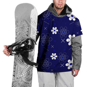 Накидка на куртку 3D с принтом Сhamomile в Тюмени, 100% полиэстер |  | Тематика изображения на принте: abstraction | blue | chamomile | flowers | patterns | shapes | texture | абстракция | ромашки | синий | текстура | узоры | формы | цветы