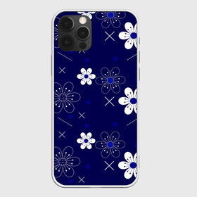 Чехол для iPhone 12 Pro Max с принтом Сhamomile в Тюмени, Силикон |  | abstraction | blue | chamomile | flowers | patterns | shapes | texture | абстракция | ромашки | синий | текстура | узоры | формы | цветы